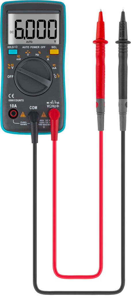 multimeter, measuring instrument of various characteristics of an electrical signal